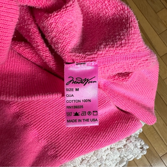 RARE MadeWorn neon pink Grateful Dead Crewneck - Picture 6 of 12